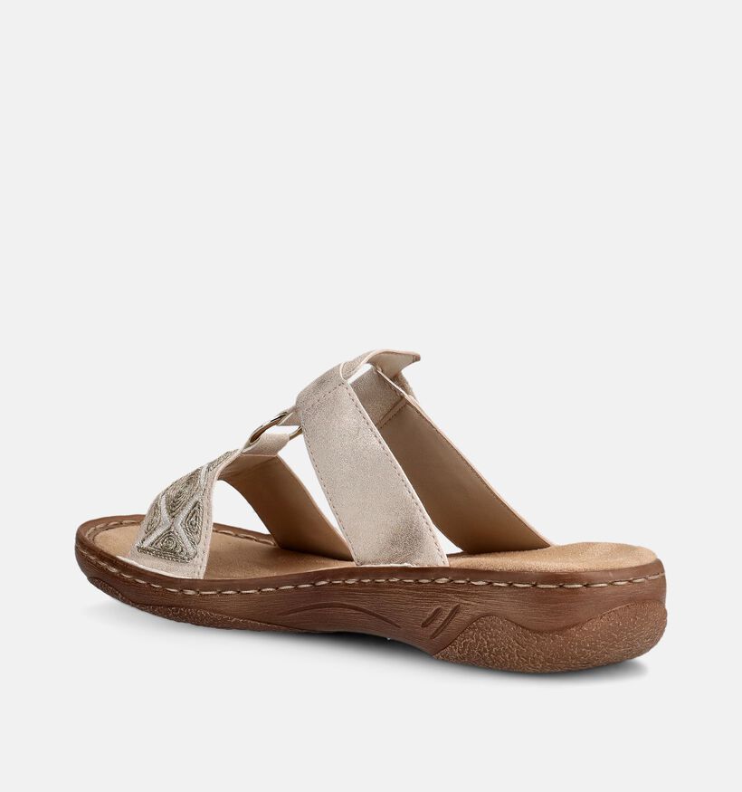 Rieker Gouden Slippers voor dames (370394)