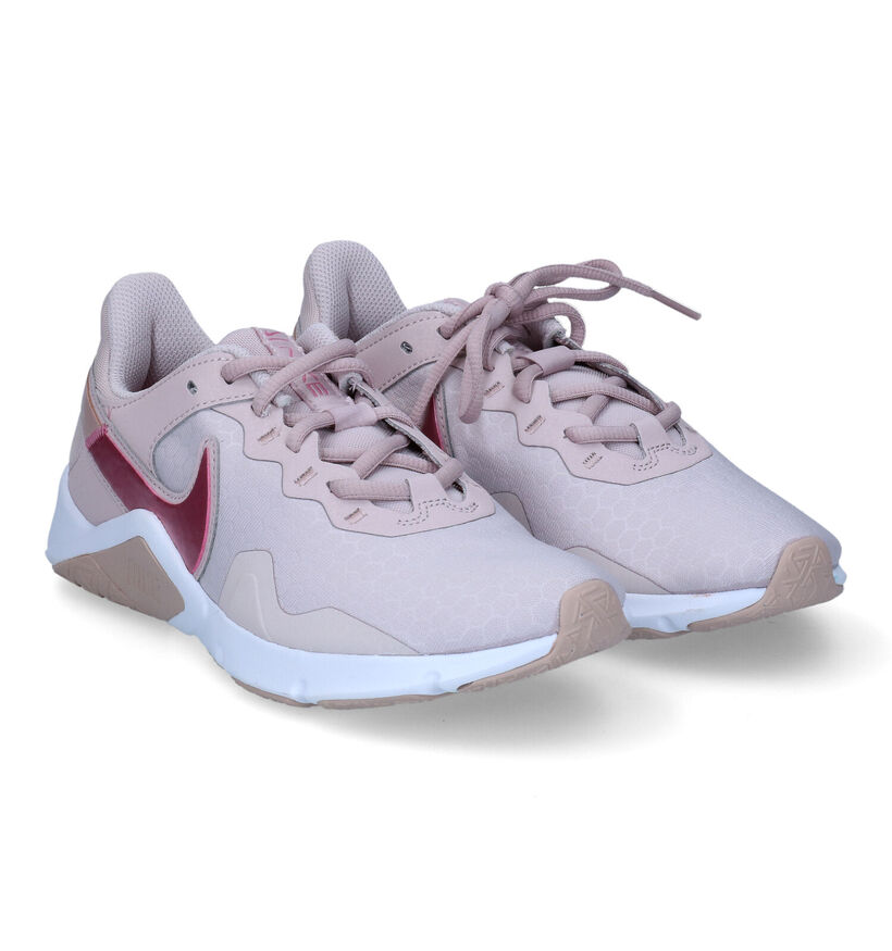 Nike Legend Essential 2 Baskets en Rose pour femmes (309025) - pour semelles orthopédiques