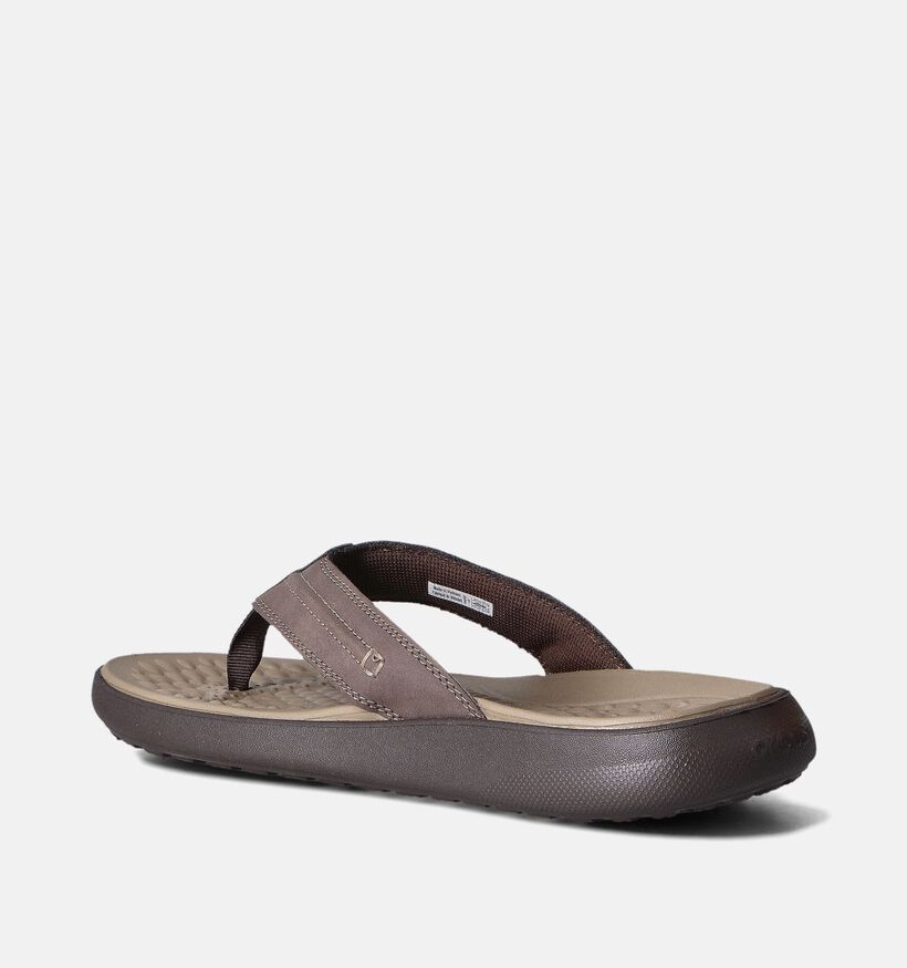 Crocs Yukon Vista II Lr Flip Tongs en Brun foncé pour hommes (354145)