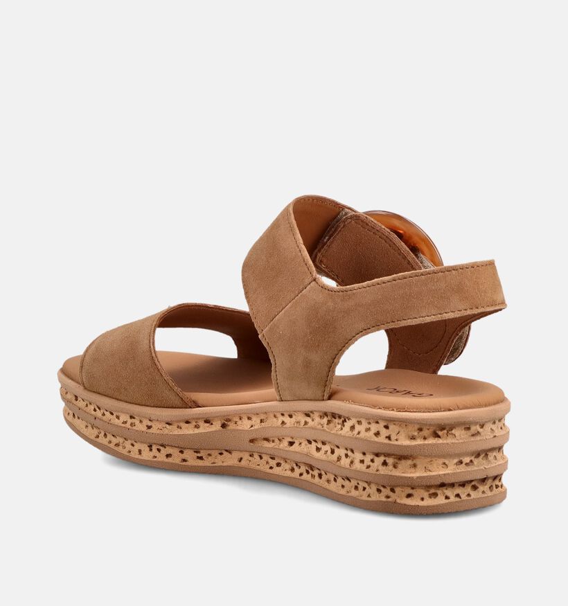 Gabor Bruine Sandalen op Sleehak voor dames (371184)
