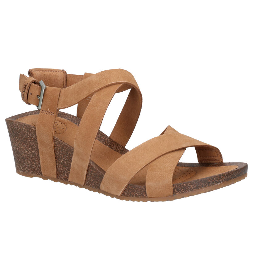 Teva Mahonia Cognac Sandalen in leer (270641)