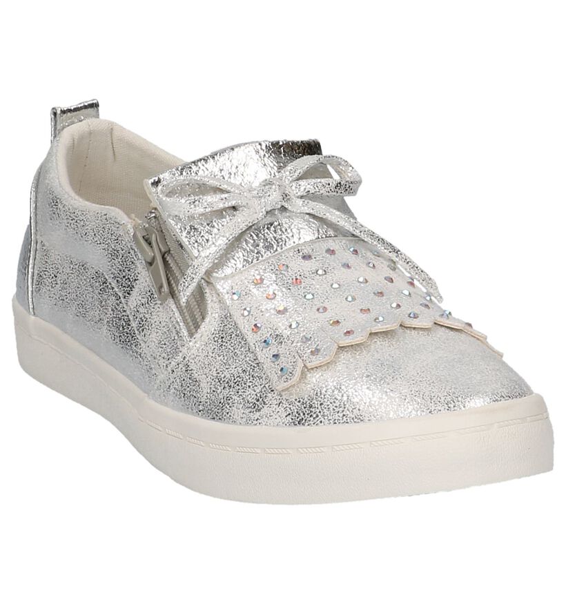 Little David Chaussures slip-on en Argent en simili cuir (217952)