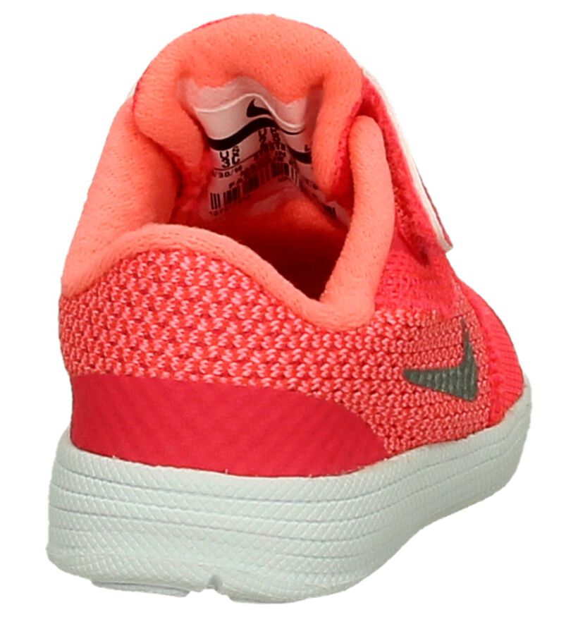 Nike Revolution Baskets basses en Rose en textile (198114)