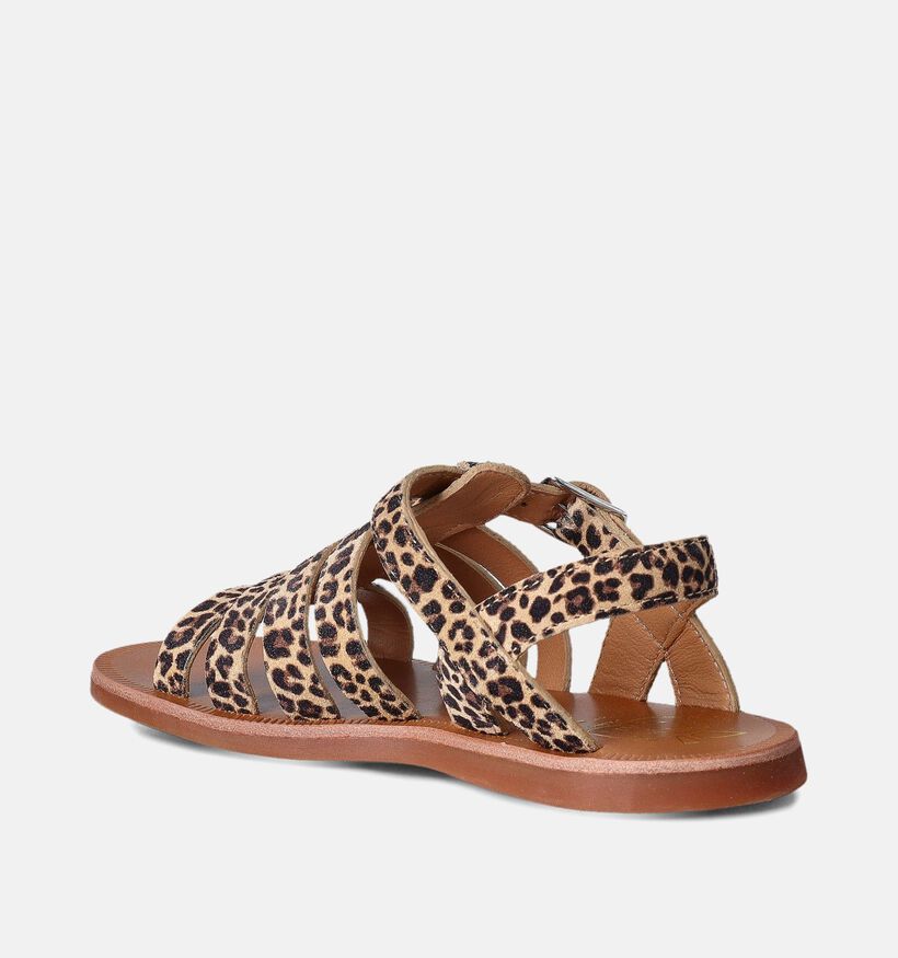 Pom d'Api Plagette Strap Sandales en Brun pour filles (354613)