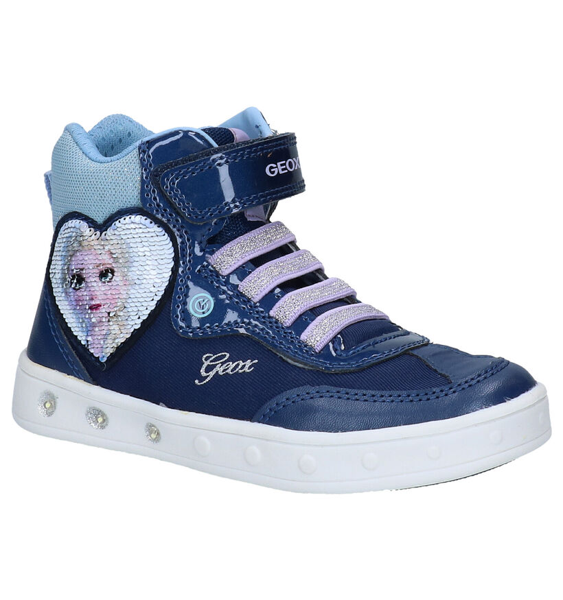 Geox Baskets en Bleu en simili cuir (292475)