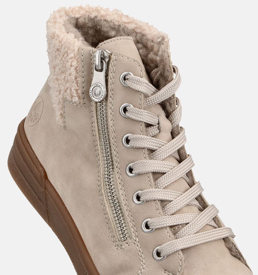Rieker Baskets montantes en Beige pour femmes (363550) - pour semelles orthopédiques
