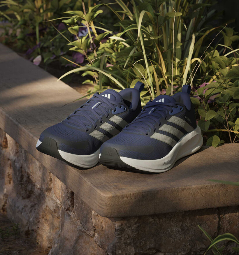 adidas Supernova Ease 2 Baskets en Bleu fonc&eacute; pour hommes (375284) - pour semelles orthop&eacute;diques