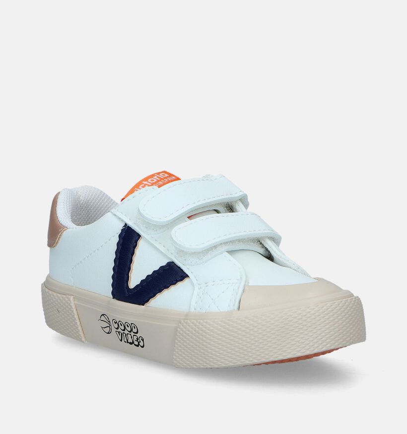 Victoria Witte Velcroschoenen voor jongens, meisjes (354106)