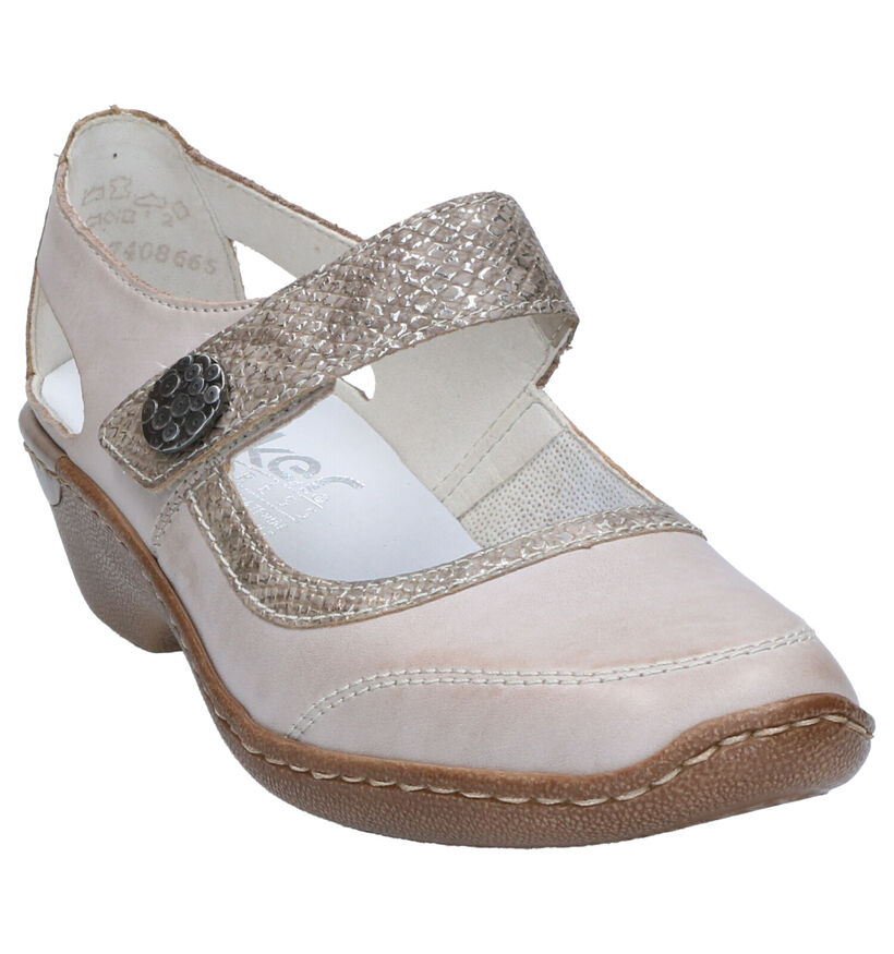 Rieker Taupe Pumps in leer (271864)