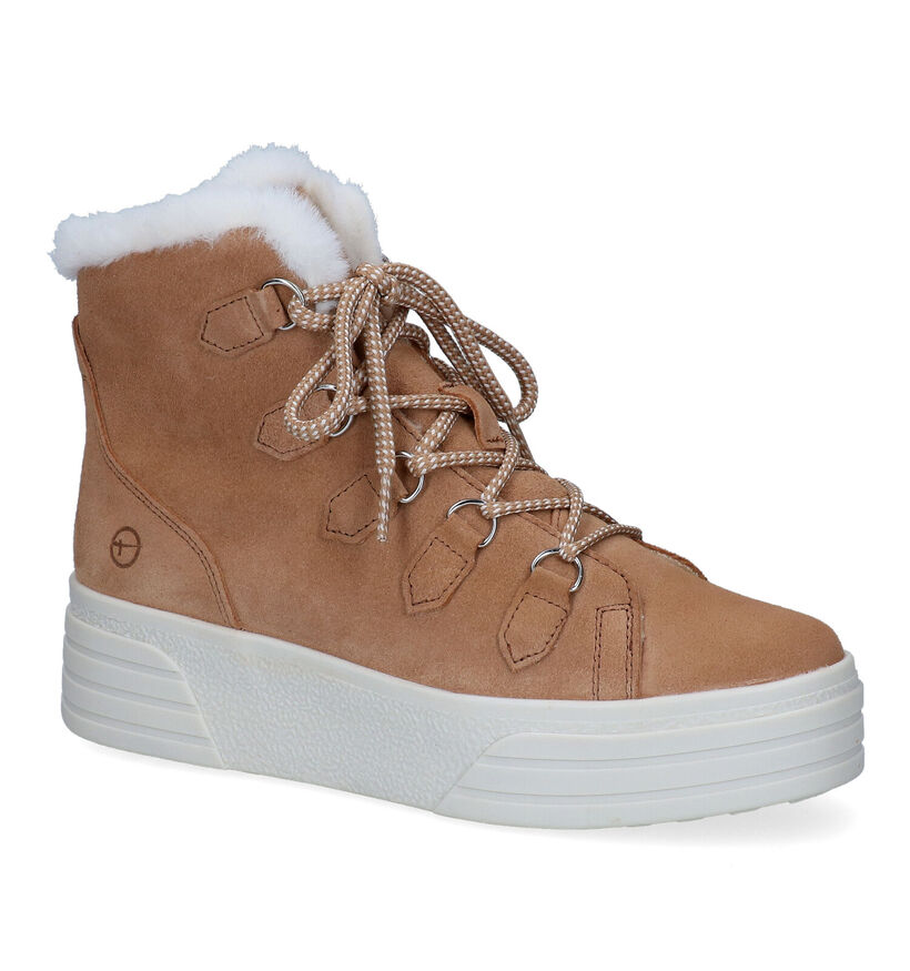 Tamaris Baskets montantes en Camel en daim (300105)