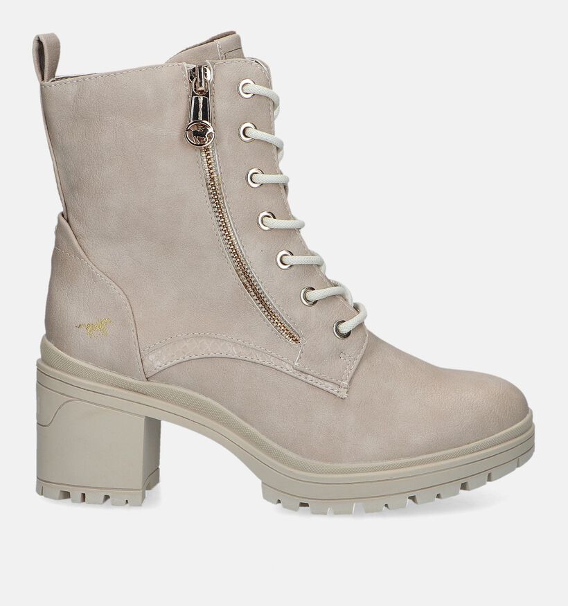 Mustang Boots à lacets en Écru pour femmes (331732)