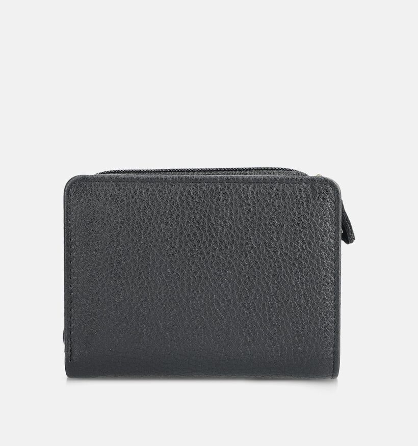 Crinkles Zwarte Portemonnee met Rits voor dames (381749)