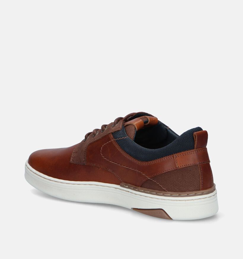 Bullboxer Cognac Veterschoenen voor heren (348875) - geschikt voor steunzolen