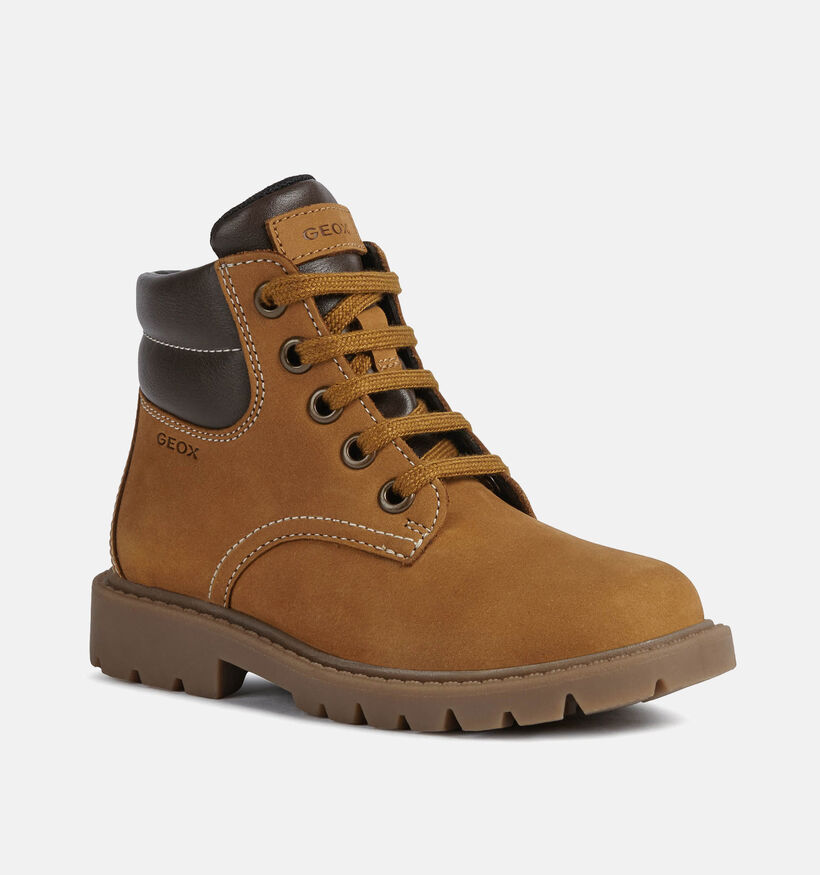 Geox Shaylax Bottines en Naturel pour garçons (344555) - pour semelles orthopédiques