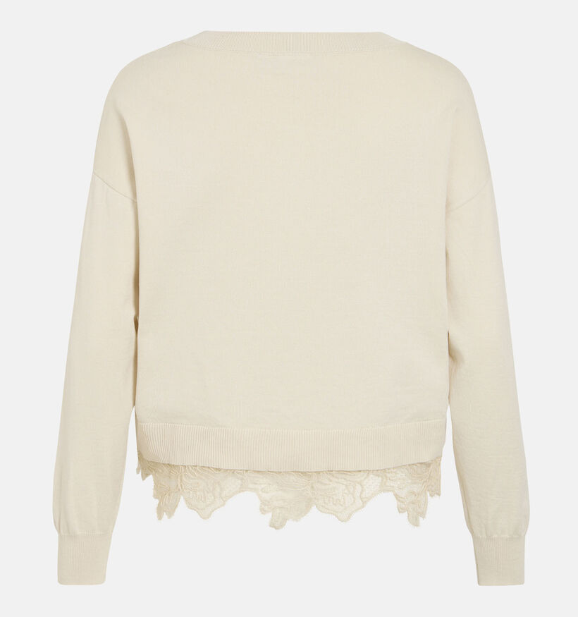 Vila Odine Beige Sweater met Kant voor dames (382051)