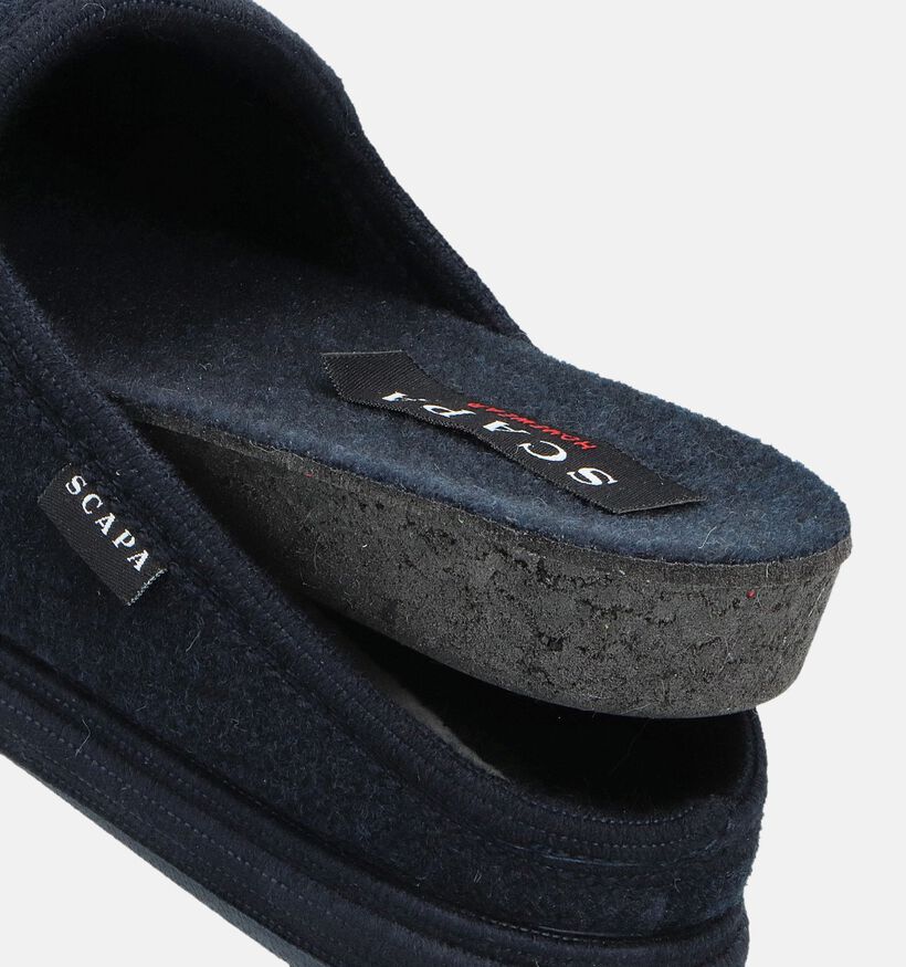 Scapa Pantoufles en Bleu pour hommes (364136) - pour semelles orthopédiques