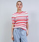 Vila Mina Stripe Knit Roze/Lichtblauwe Trui voor dames (374838)