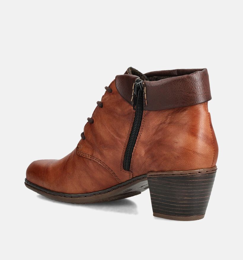 Rieker Bottines à lacets en Cognac pour femmes (360466)