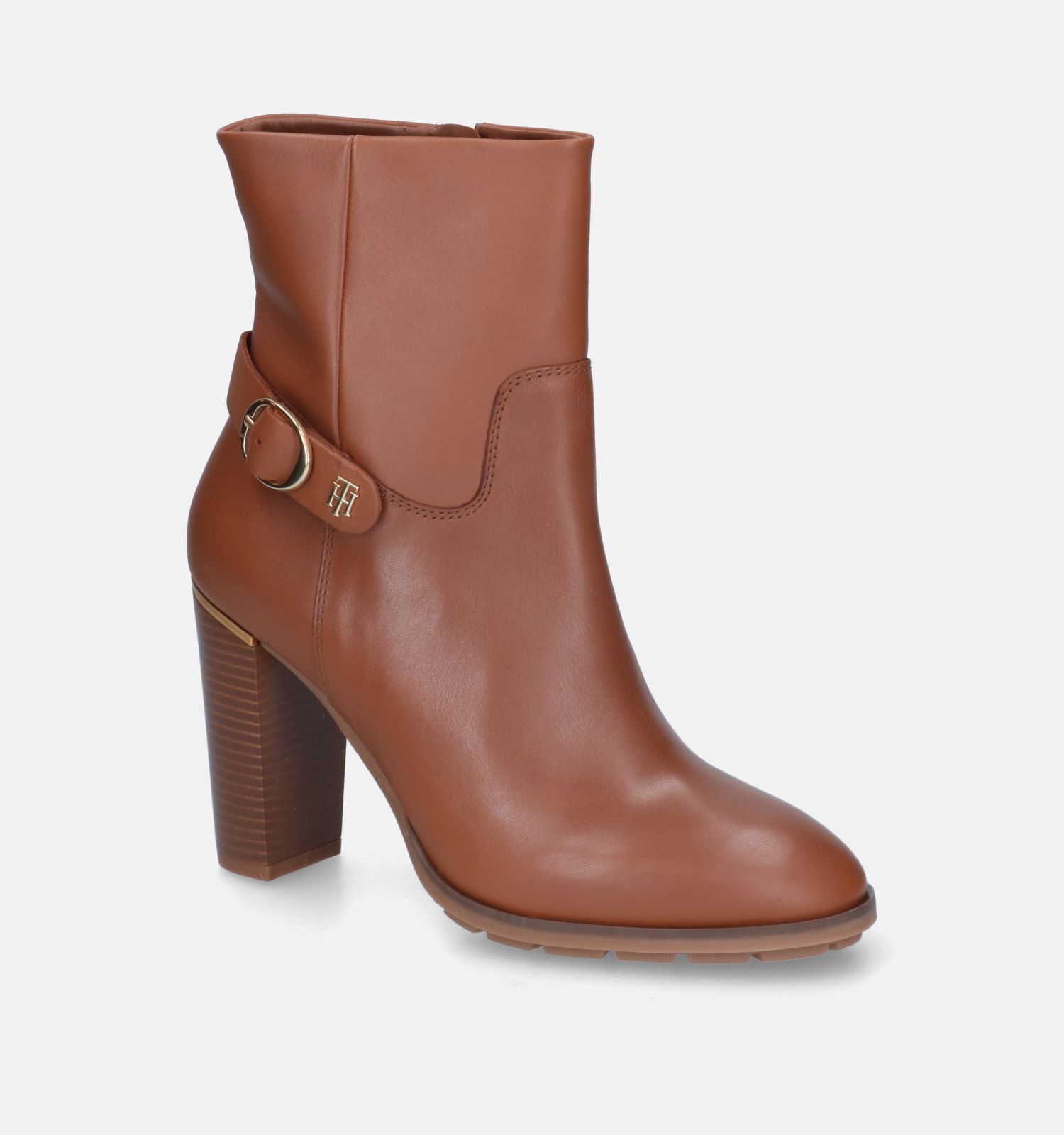 Tommy Hilfiger Belt Camel Enkellaarzen Dames Enkellaarsjes Online op TORFS.BE
