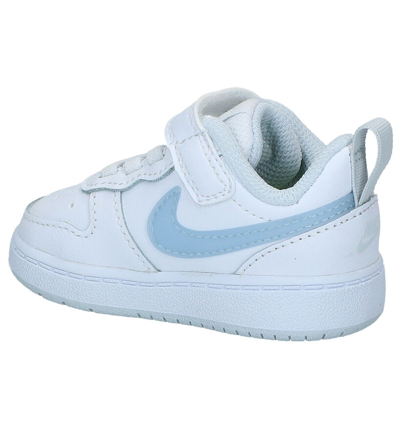 Nike Court Borough Witte Sneakers in leer (284453)