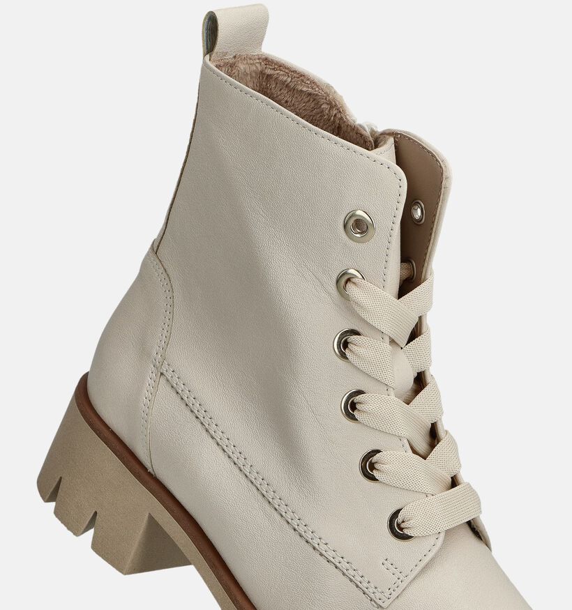 Gabor Boots à lacets en Écru pour femmes (363409) - pour semelles orthopédiques