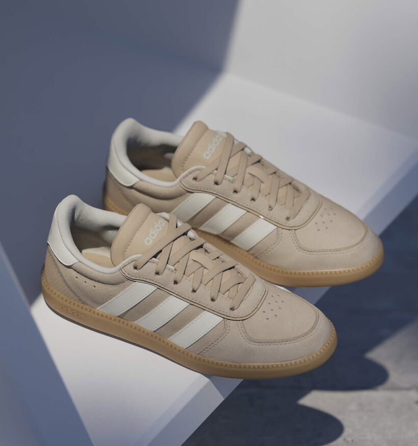 adidas Breaknet Sleek Beige Sneakers voor meisjes (372705) - geschikt voor steunzolen