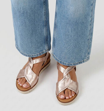 Gabor Comfort Sandalen Wit/Goud
