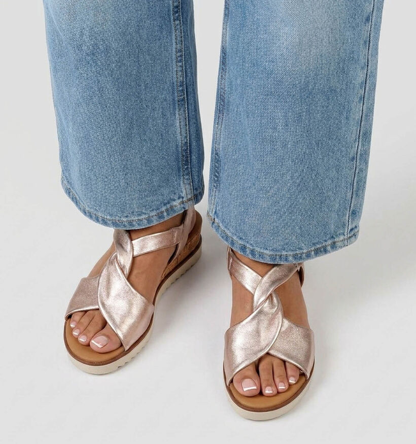 Gabor Gouden Sandalen met sleehak voor dames (371131)