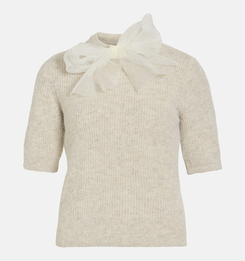 Vila Itza Natural Melan Pull en Beige pour femmes (378488)