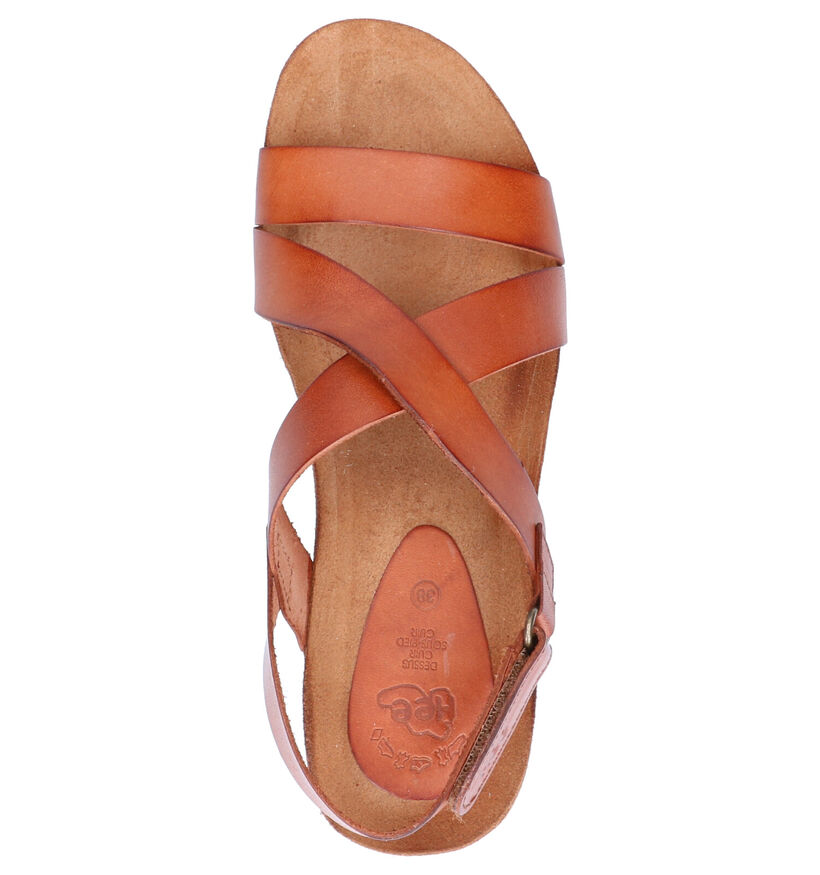 Hee Cognac Sandalen in leer (291090)