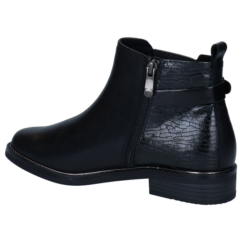 Marco Tozzi Bottillons plates en Noir en cuir (296951)