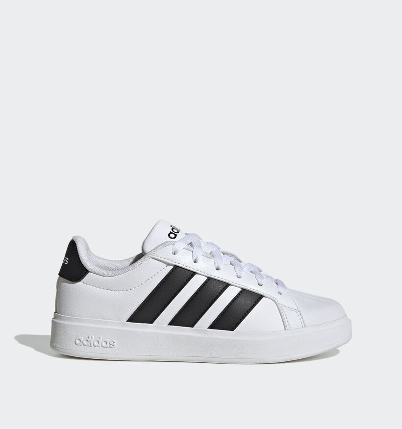 adidas Streettalk Baskets basses en Blanc pour filles, gar&ccedil;ons (366783) - pour semelles orthop&eacute;diques