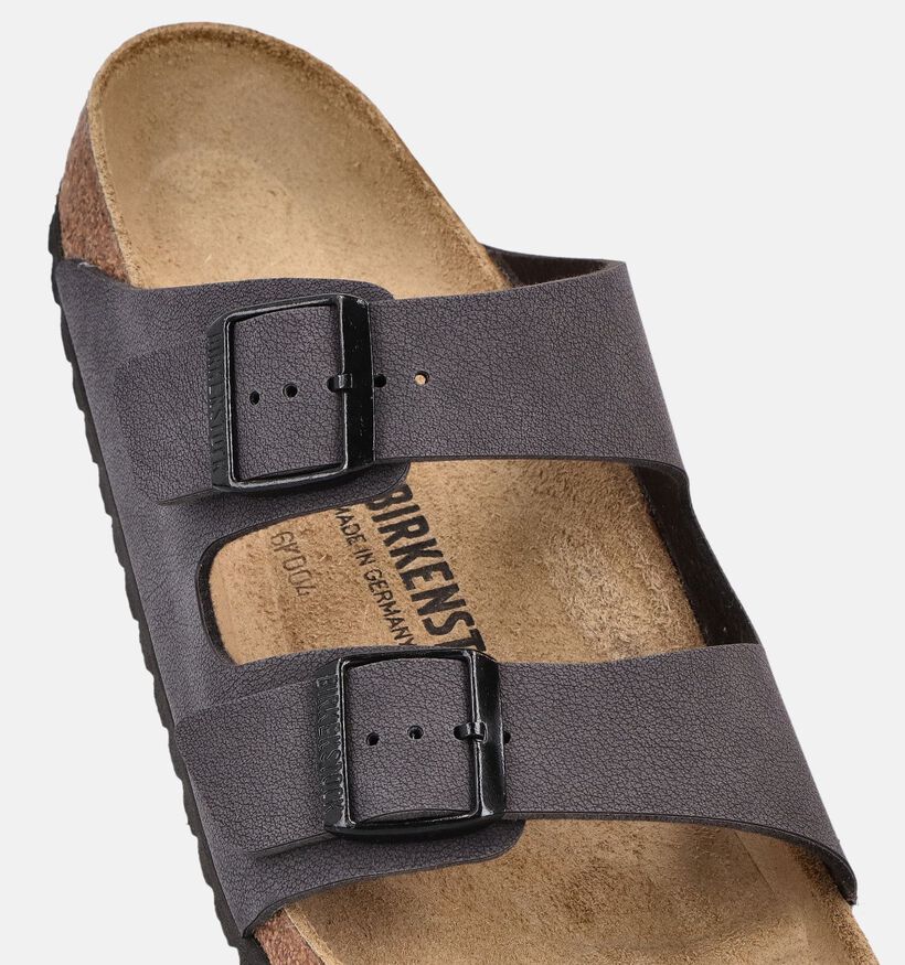 Birkenstock Arizona Nu-pieds en Gris fonc&eacute; pour hommes (382203)