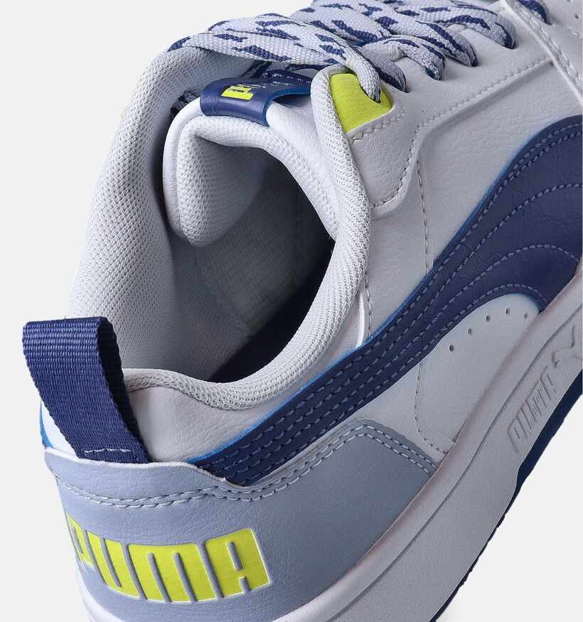 Puma Rebound V6 Lo Flying Baskets en Bleu pour filles, garçons (350379) - pour semelles orthopédiques