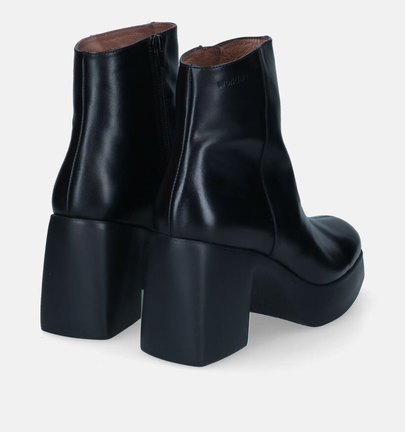 Wonders Bottines à talons en Noir en cuir (317248)