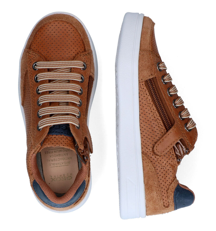 Geox Djrock Cognac Veterschoenen voor jongens (308446)