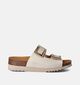 Scholl Monterey 2 Straps Ecru Slippers voor dames (357575)