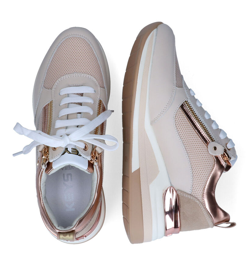 Keys Sky Beige Veterschoenen in kunststof (305101)