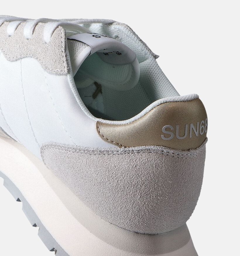 Sun68 Ally Gold Silver Baskets en Blanc pour femmes (351696) - pour semelles orthopédiques