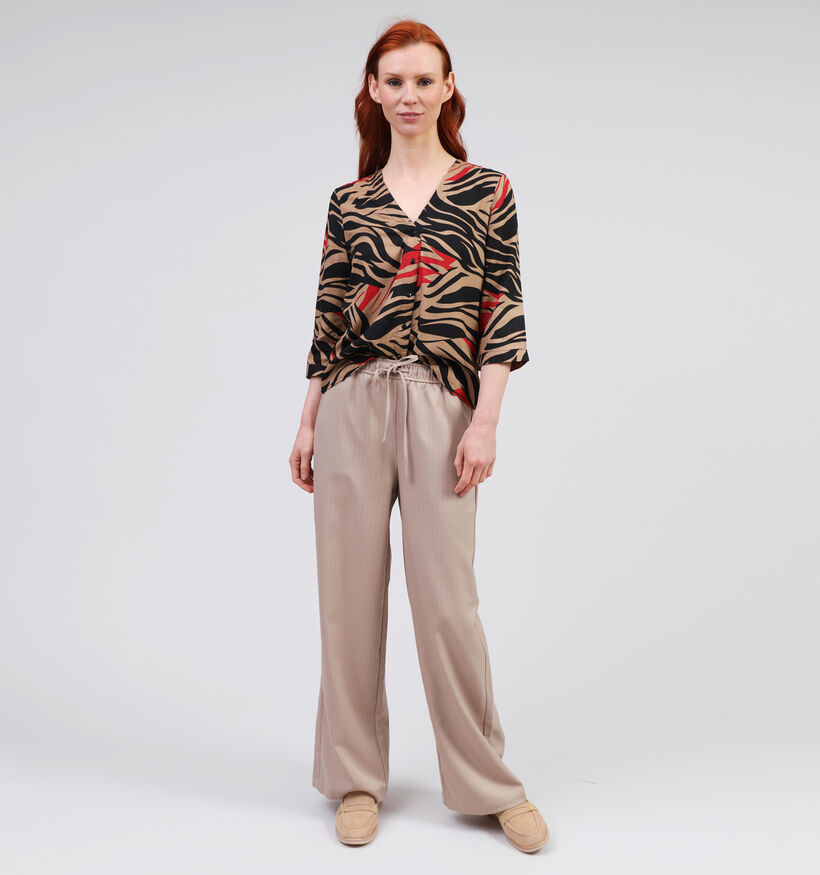 Vila Wilma Beige Wijde broek voor dames (351787)
