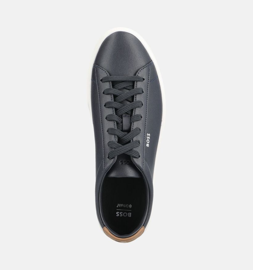 BOSS Kieran Tenn  Chaussures plates en Bleu fonc&eacute; pour hommes (375717) - pour semelles orthop&eacute;diques