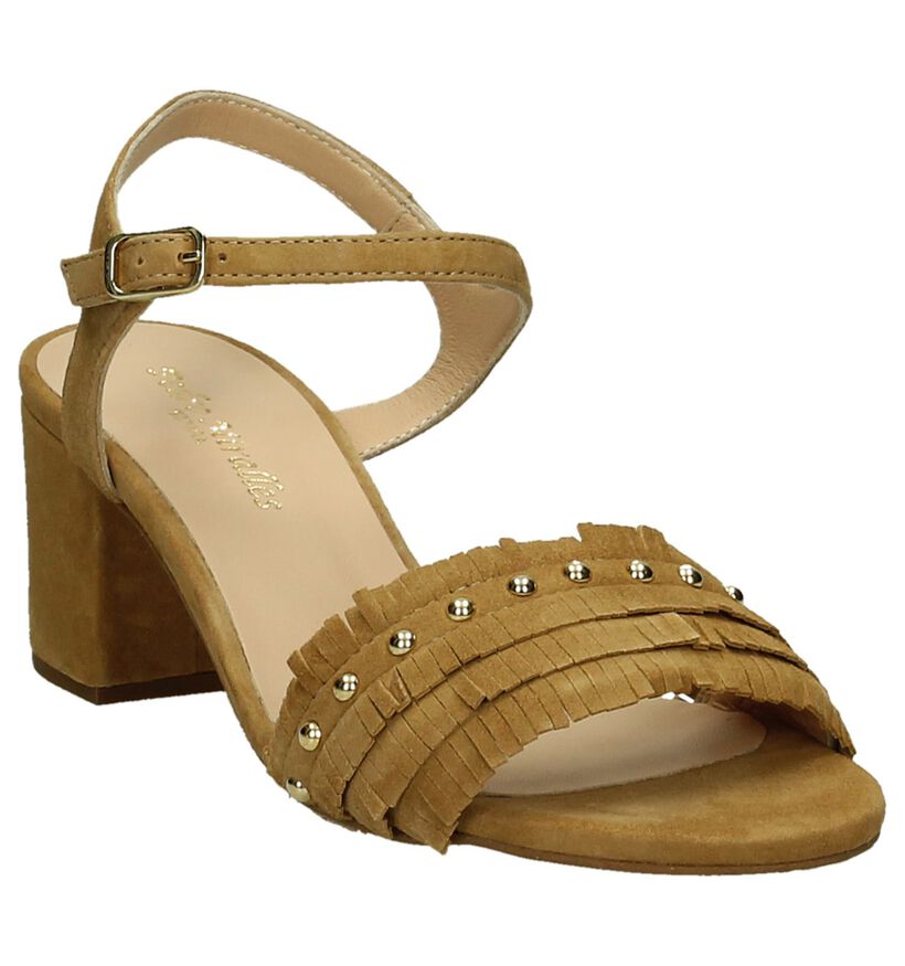 Pedro Miralles Cognac Sandalen in daim (197244)