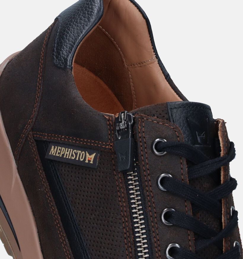 Mephisto Bradley Old Velours Bruine Veterschoenen voor heren (345985) - geschikt voor steunzolen