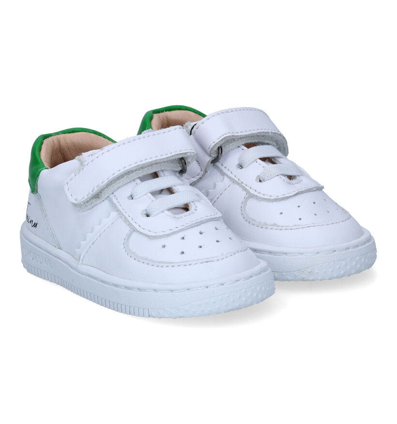 Shoesme Witte Hoge Schoenen voor jongens (308244) - geschikt voor steunzolen