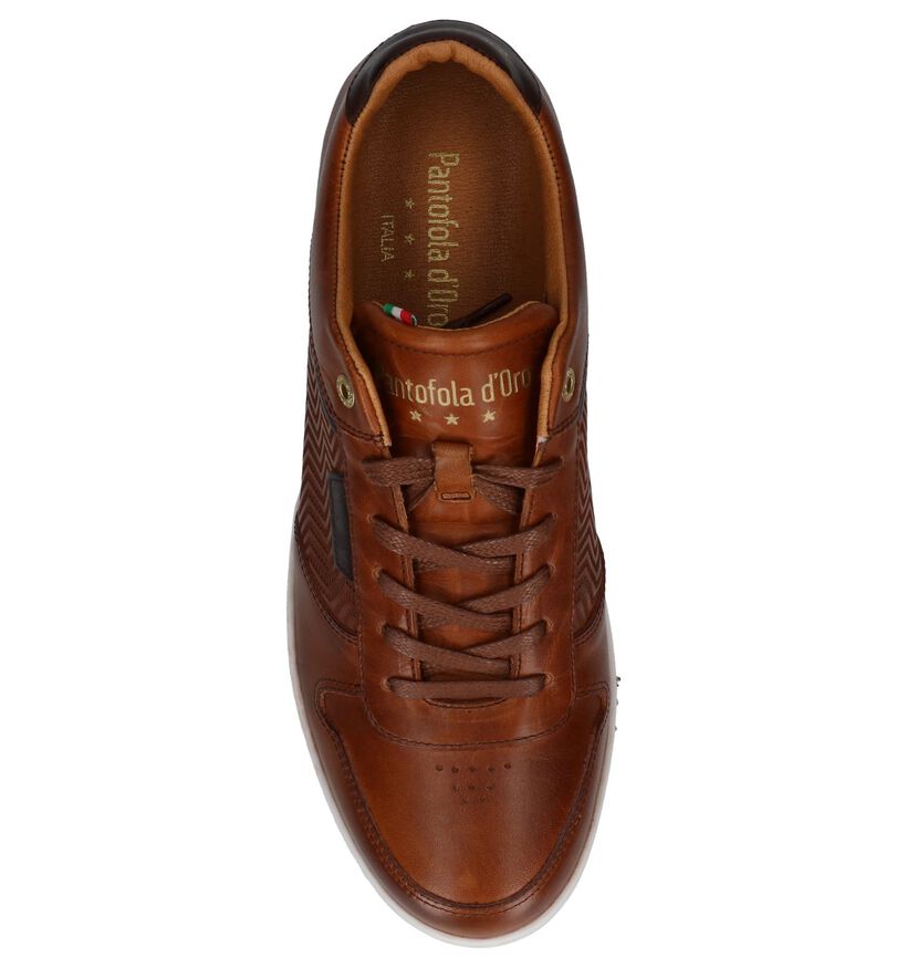 Cognac Casual Schoenen met Veters Pantofola d'Oro Auronzo Premium Low in leer (223564)