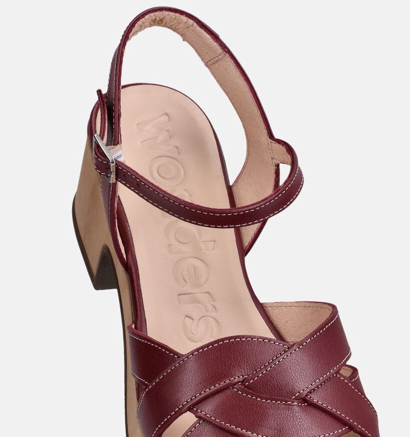 Wonders Tokat Vino Sandales &agrave; talons en Bordeaux pour femmes (373122)
