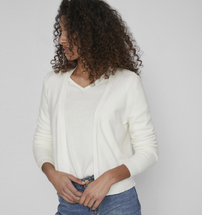 Vila Ril Cardigan en Blanc pour femmes (335438)