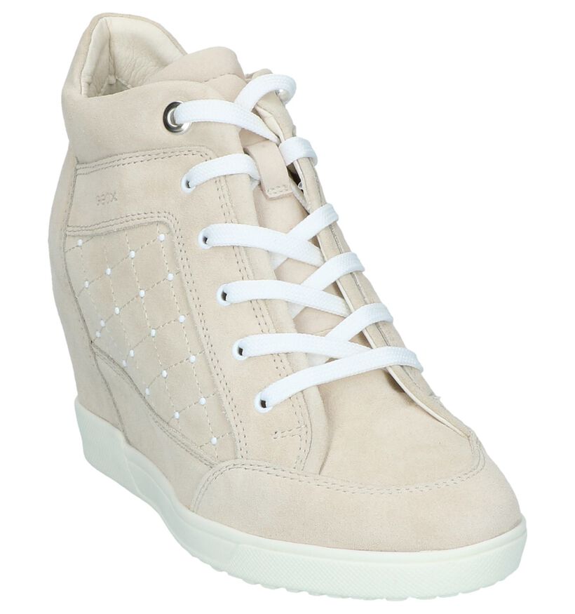Sneakers Beige Geox Carum in daim (240301)