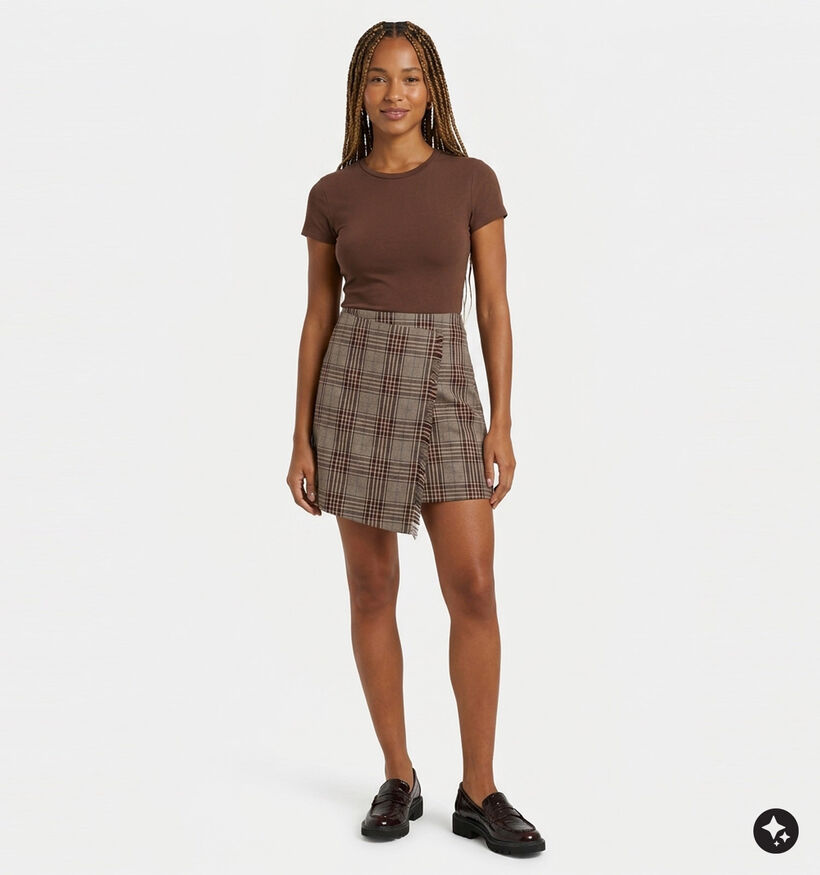 Orfeo Julia Grijze Geruite Mini-Rok voor dames (381663)