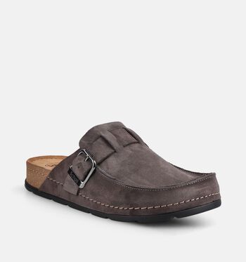 Scholl Pantoufles Taupe/Vert/Gris